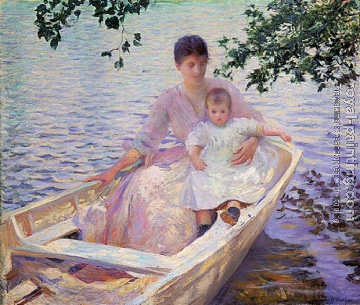 Edmund Charles Tarbell : Mother and Child in a Boat